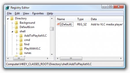 Ярлык ссылка на url directory shell cmd как удалить