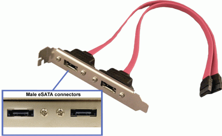 Как подключить внешний диск с интерфейсом External SATA? 